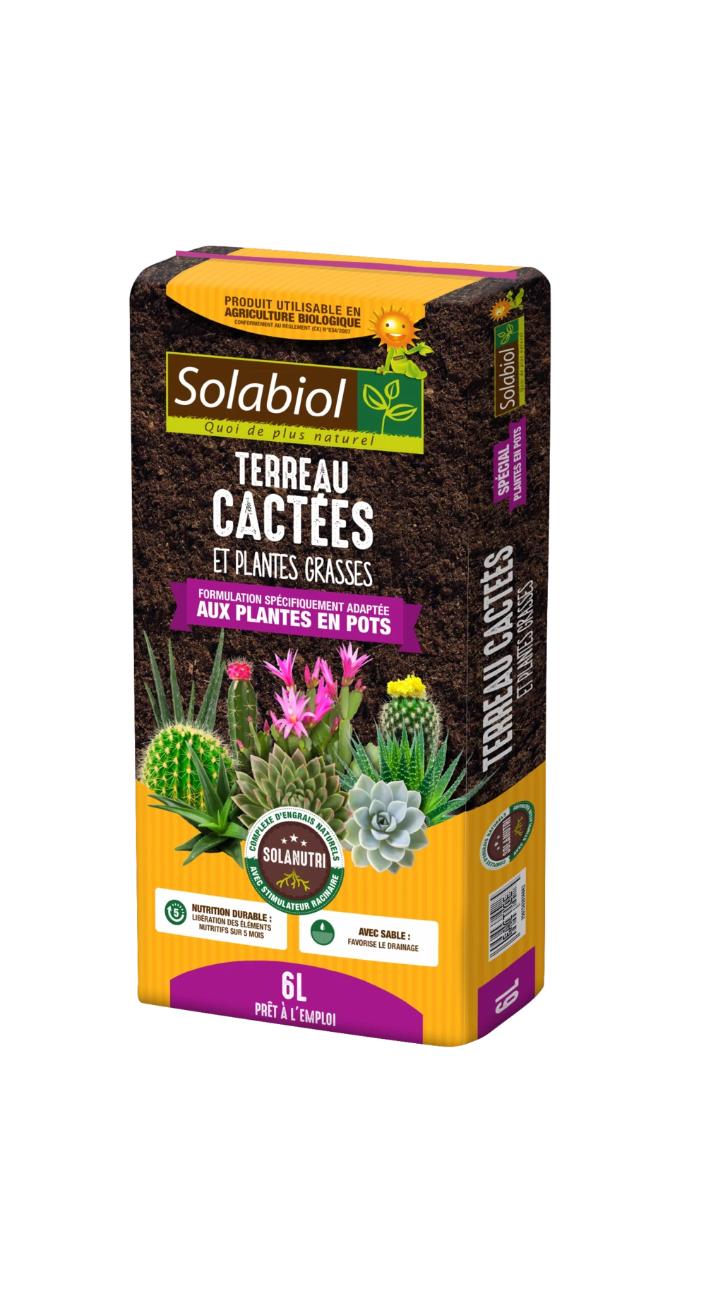 Solabiol Tercac6 | Terreau Cactées Et Plantes Grasses | 6l | Croissance Vigoure 1 Solabiol Tercac6 | Terreau Cactées Et Plantes Grasses | 6l | Croissance Vigoure