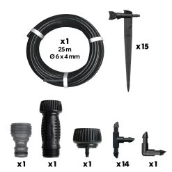 Kit D'arrosage Goutte à Goutte Balcons & Terrasses Ø.13X16 Mm - L 25m