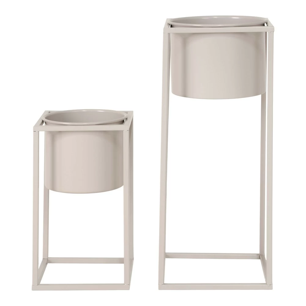 Marla Flowerpots 2 Pots De Fleurs En Gris Beige 3 Marla Flowerpots 2 Pots De Fleurs En Gris Beige – Image 3