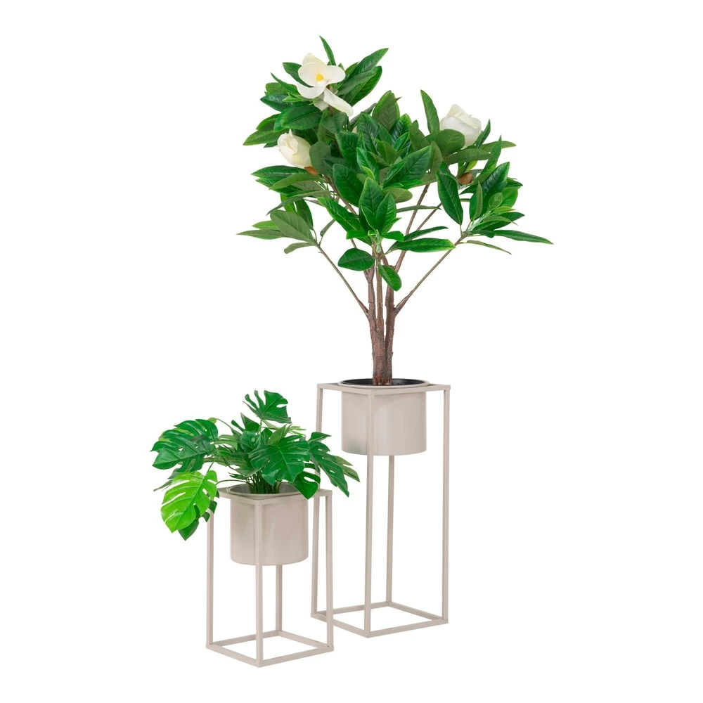 Marla Flowerpots 2 Pots De Fleurs En Gris Beige 1 Marla Flowerpots 2 Pots De Fleurs En Gris Beige