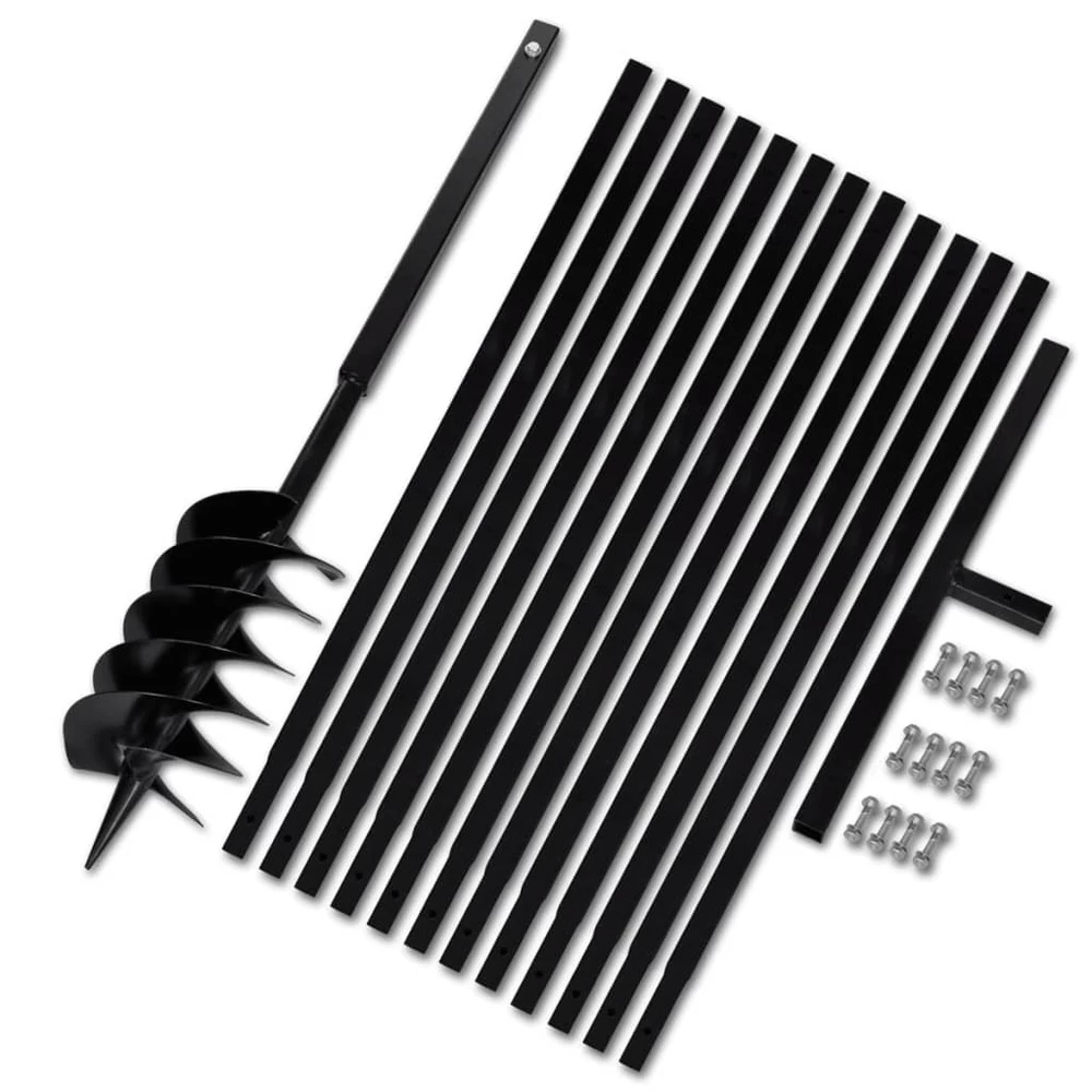 VIDAXL Bêche Et Tarière Manuelle 150 Mm Avec Rallonge 13 M Acier 1 VIDAXL Bêche Et Tarière Manuelle 150 Mm Avec Rallonge 13 M Acier