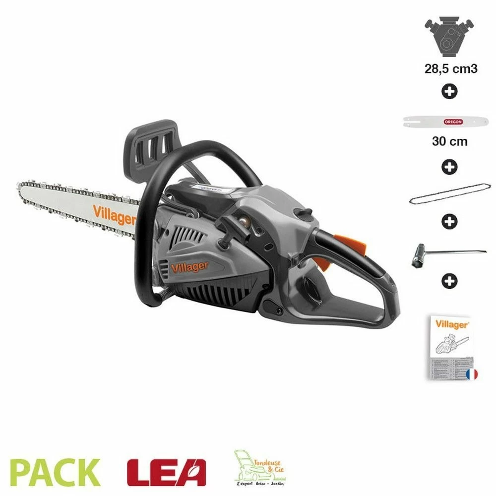 Tronçonneuse élagueuse Thermique 1,4cv 29cc Guide Oregon 30 Cm Anti-vibration Villager Vgs 3011pe 1 Tronçonneuse élagueuse Thermique 1,4cv 29cc Guide Oregon 30 Cm Anti-vibration Villager Vgs 3011pe
