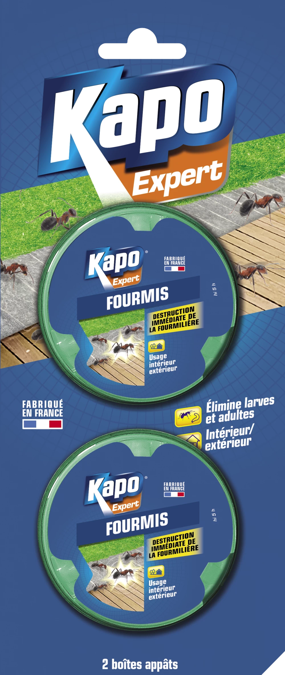 Boîte Appat Formicide Kapo 2x10 Grammes 1 Boîte Appat Formicide Kapo 2x10 Grammes