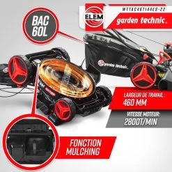 Tondeuse Thermique Autotractée 144.3cc - 46cm Avec Démarrage électrique -mulchin 8 Tondeuse Thermique Autotractée 144.3cc - 46cm Avec Démarrage électrique -mulchin -Jardin Plantes Magasin 63c136749632f1.14439241