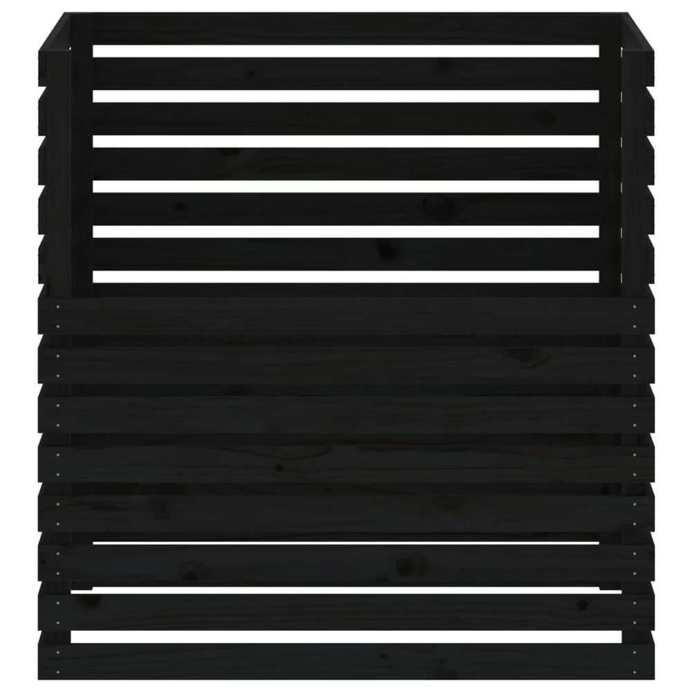 VIDAXL Composteur Noir 100x100x102 Cm Bois Massif De Pin 5 VIDAXL Composteur Noir 100x100x102 Cm Bois Massif De Pin – Image 5