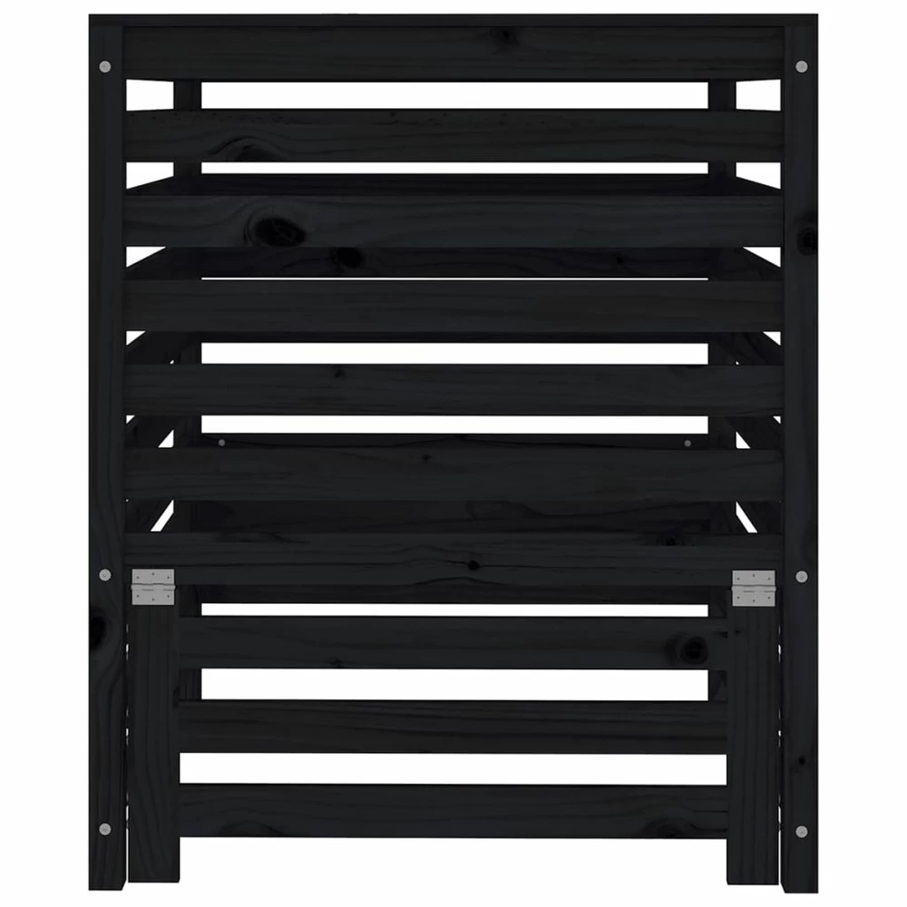 VIDAXL Composteur Noir 82,5x82,5x99,5 Cm Bois Massif De Pin 5 VIDAXL Composteur Noir 82,5x82,5x99,5 Cm Bois Massif De Pin – Image 5