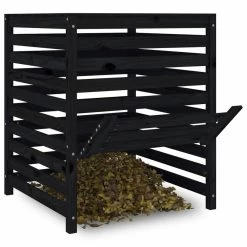 VIDAXL Composteur Noir 82,5x82,5x99,5 Cm Bois Massif De Pin 10 VIDAXL Composteur Noir 82,5x82,5x99,5 Cm Bois Massif De Pin -Jardin Plantes Magasin 64302913e35557.34316189