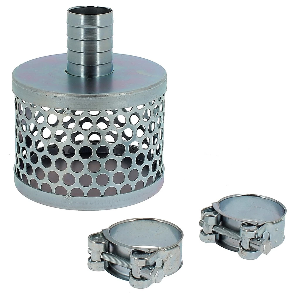 Crépine Pour Tuyau D'aspiration 25 Mm + 2 Colliers De Serrage 1 Crépine Pour Tuyau D'aspiration 25 Mm + 2 Colliers De Serrage