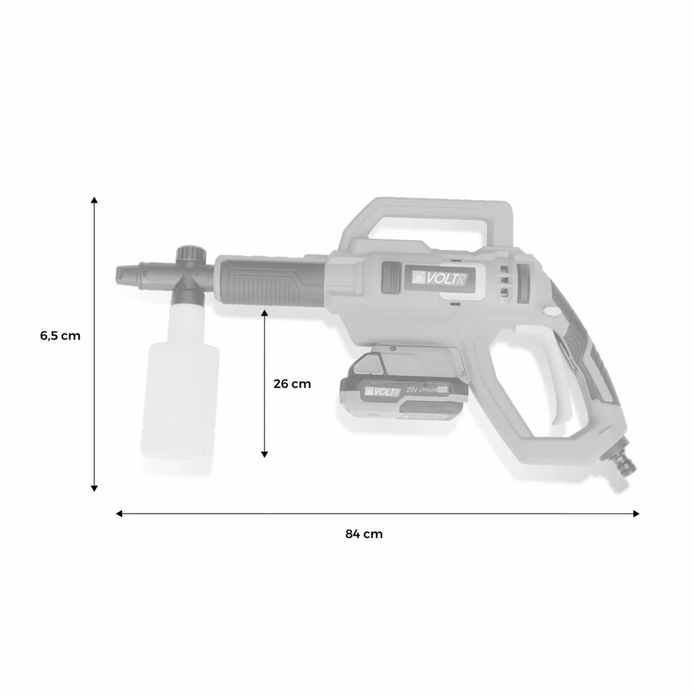 Voltr – Nettoyeur Haute Pression 25 Bars à Batterie 20v – Kit Complet D’accessoires Brosse. Buse à Jet Variable. Réservoir 7 Voltr – Nettoyeur Haute Pression 25 Bars à Batterie 20v – Kit Complet D’accessoires Brosse. Buse à Jet Variable. Réservoir – Image 7