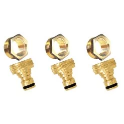 Nez De Robinet Femelle Automatique Avec Réduction En Laiton (lot De 3)