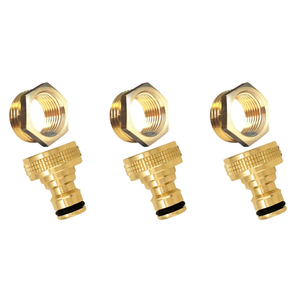 Nez De Robinet Femelle Automatique Avec Réduction En Laiton (lot De 3) 1 Nez De Robinet Femelle Automatique Avec Réduction En Laiton (lot De 3)