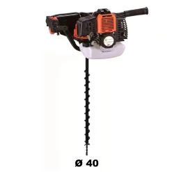 Tarière Thermique 52 Cm3 - 3 Cv + Mèche 40 Mm