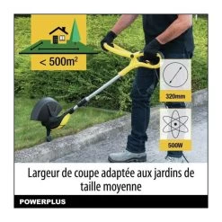 Coupe-bordure électrique Powerplus Powxg30033 - 500 W, 320 Mm ø, Jardinage Outillage, Coupe-herbe & Coupe-bordures Pour Votre -Jardin Plantes Magasin 644acde50af2c9.20548010