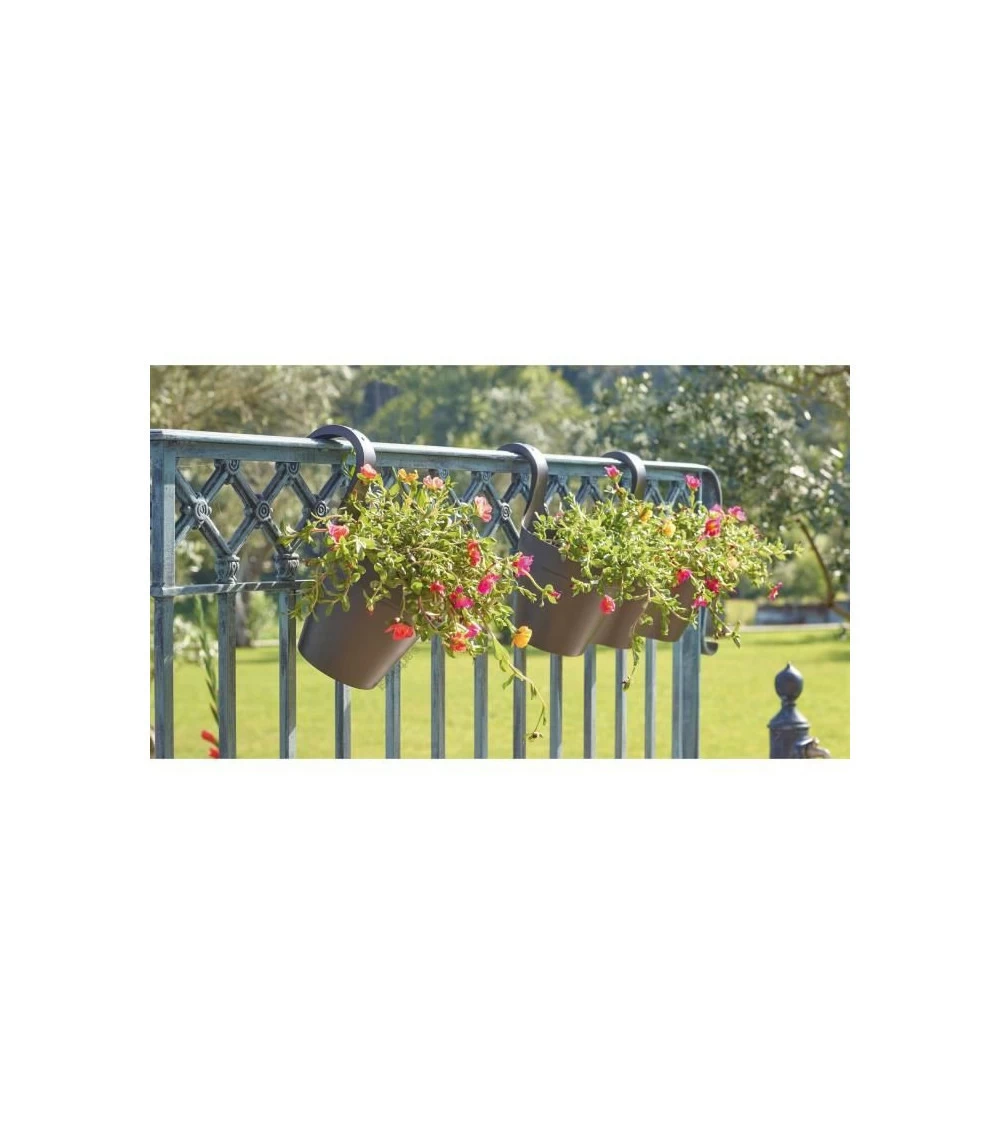 Pot De Fleurs Pour Balcon Capri Individ - 30,5 X 54 X H 28 Cm - 11 L - Gris Taupe 2 Pot De Fleurs Pour Balcon Capri Individ - 30,5 X 54 X H 28 Cm - 11 L - Gris Taupe – Image 2