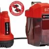 Einhell Pompe D’évacuation Eaux Claires Sans Fil Ge-sp 18 Li - Capacité 5000 L/h - Profondeur D'immersion 4 M - Sans Batterie