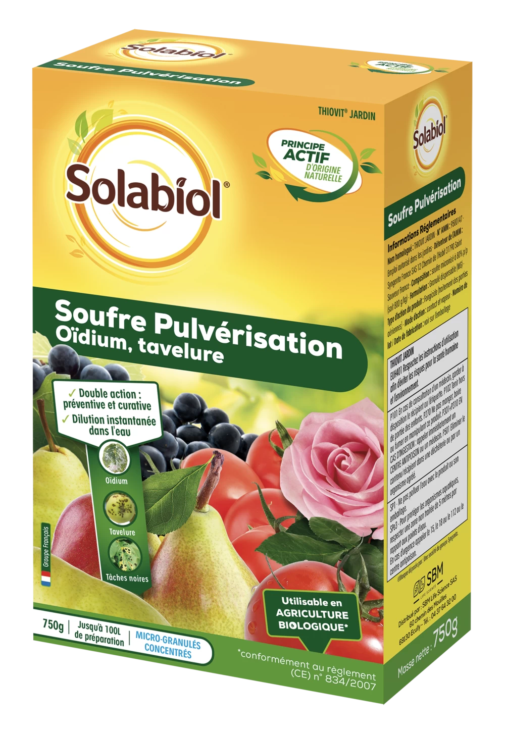 Solabiol Sopul750 | Souffre Pulvérisation | 750g | Jusqu' A 100l De Solution | 1 Solabiol Sopul750 | Souffre Pulvérisation | 750g | Jusqu' A 100l De Solution |
