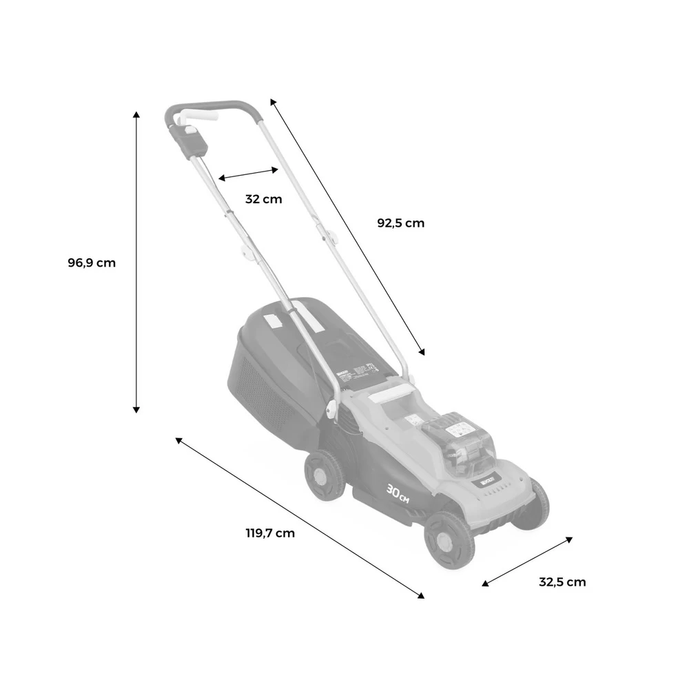 Voltr - Tondeuse à Gazon Sans Fil 30cm Batterie 20v Lithium 4ah Et Chargeur + Débroussailleuse Sans Fil ø25cm Avec Batterie Lithium 7 Voltr - Tondeuse à Gazon Sans Fil 30cm Batterie 20v Lithium 4ah Et Chargeur + Débroussailleuse Sans Fil ø25cm Avec Batterie Lithium – Image 7