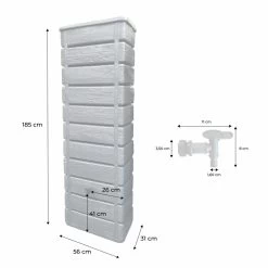 Récupérateur D'eau Mural Grandval 300l Imitation Bois Anthracite Avec Kit Raccord Chéneau Inclus -Jardin Plantes Magasin 646d0e2a0f7782.82518882