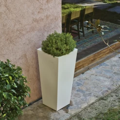 Pot De Fleurs Melisa 40 40x40x90cm - Blanc -Jardin Plantes Magasin 6470a368251262.60468362