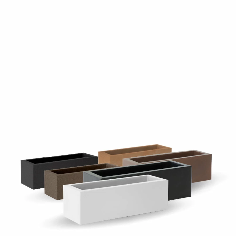 Jardinière Jara 100x40x36cm - Taupe 3 Jardinière Jara 100x40x36cm - Taupe – Image 3