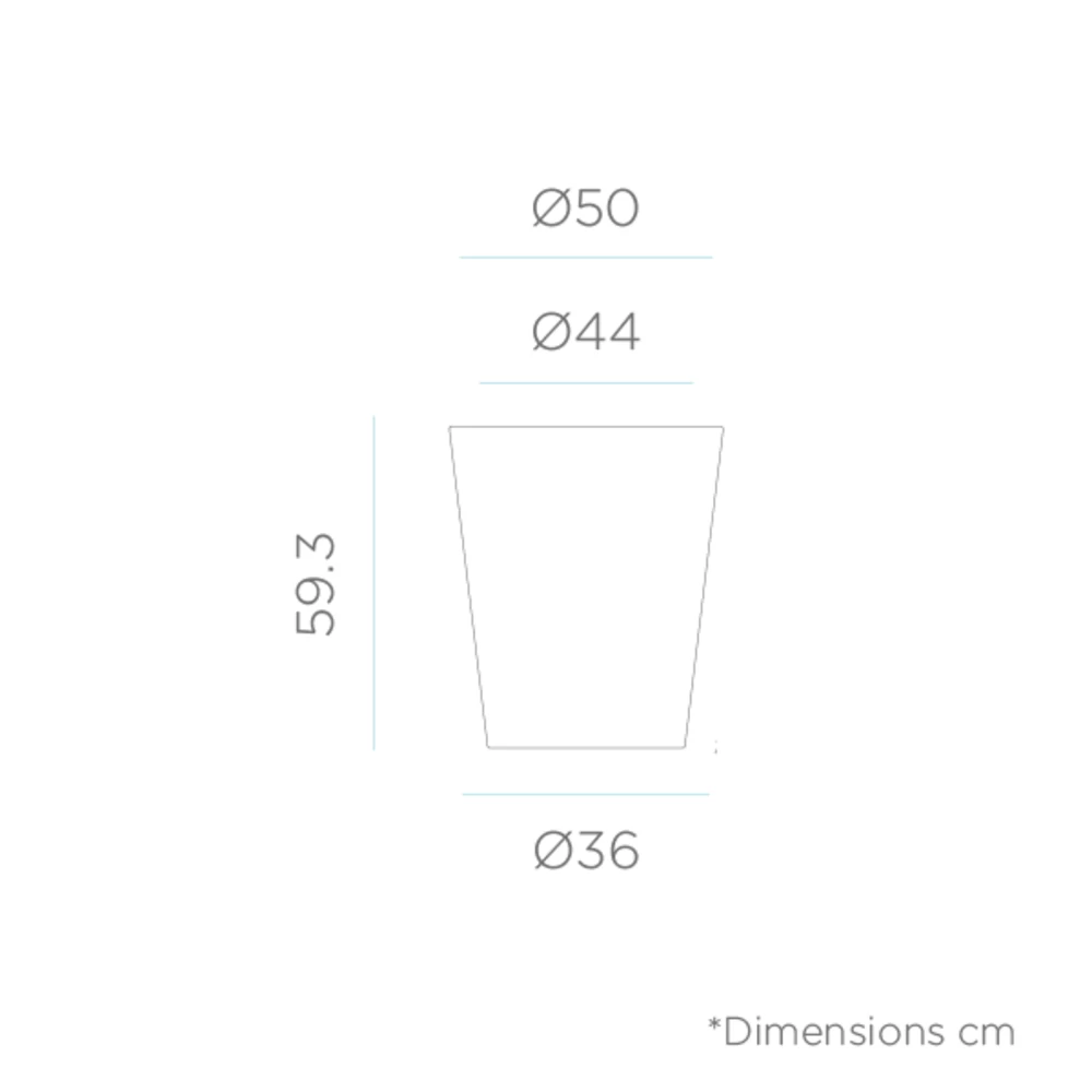 Pot De Fleurs Gerbera ø50x59,5cm - Anthracite 2 Pot De Fleurs Gerbera ø50x59,5cm - Anthracite – Image 2