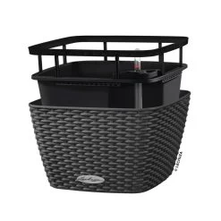 LECHUZA Jardinière Bacino Cottage All-in-one 30x30 Cm Noir Graphite -Jardin Plantes Magasin 6479895b5b6bf6.59749369