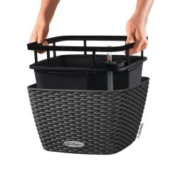 LECHUZA Jardinière Bacino Cottage All-in-one 30x30 Cm Noir Graphite -Jardin Plantes Magasin 6479895b5eafc3.72942558