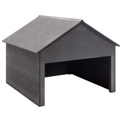 VIDAXL Garage Pour Tondeuse à Gazon Gris 80x80x70 Cm Wpc