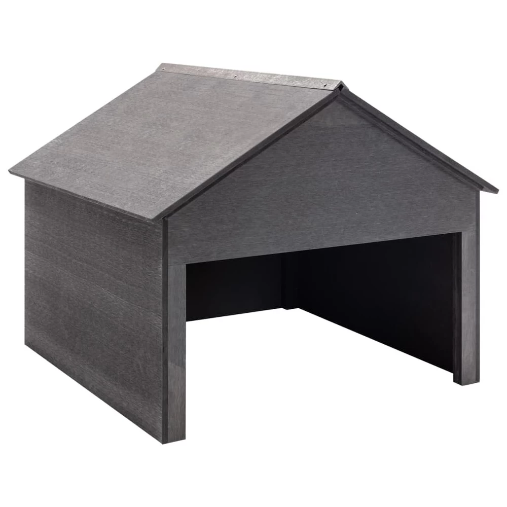 VIDAXL Garage Pour Tondeuse à Gazon Gris 80x80x70 Cm Wpc 1 VIDAXL Garage Pour Tondeuse à Gazon Gris 80x80x70 Cm Wpc