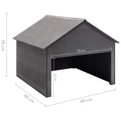 VIDAXL Garage Pour Tondeuse à Gazon Gris 80x80x70 Cm Wpc 11 VIDAXL Garage Pour Tondeuse à Gazon Gris 80x80x70 Cm Wpc -Jardin Plantes Magasin 6479899cd04990.83715617