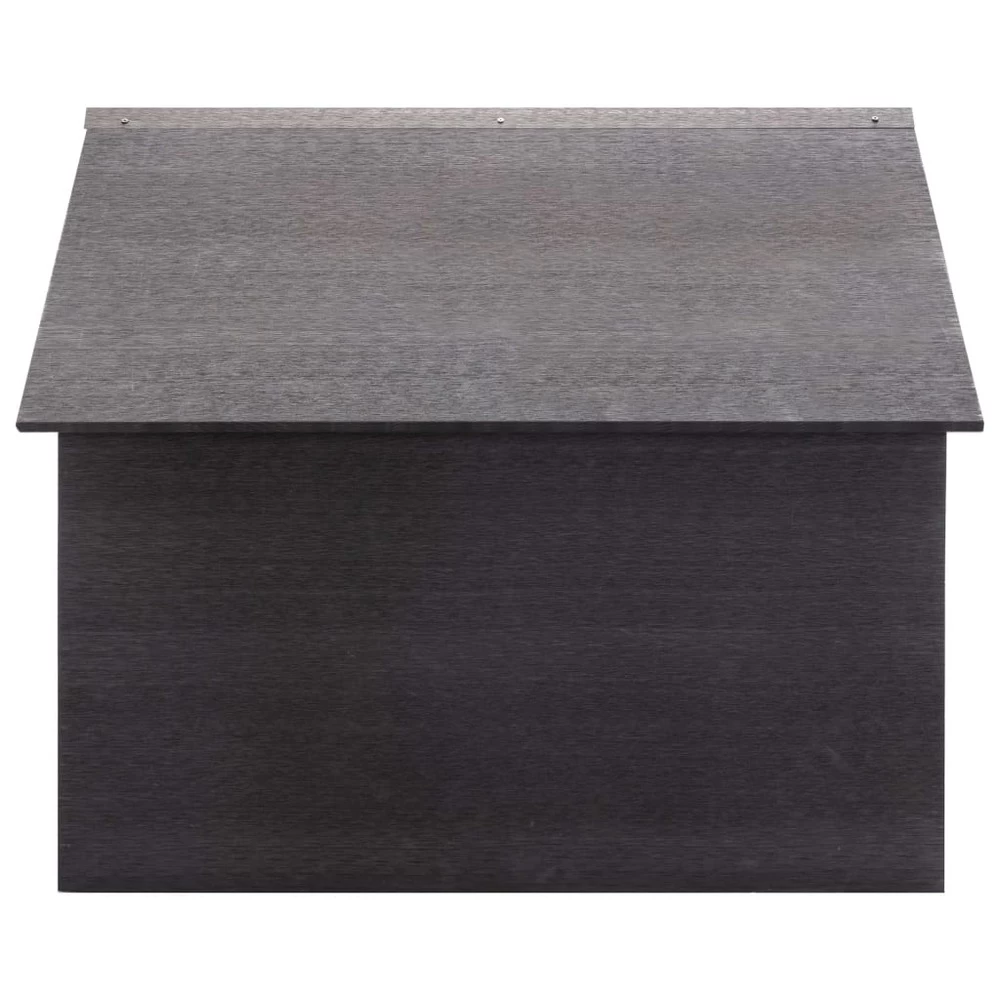 VIDAXL Garage Pour Tondeuse à Gazon Gris 80x80x70 Cm Wpc 3 VIDAXL Garage Pour Tondeuse à Gazon Gris 80x80x70 Cm Wpc – Image 3