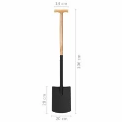 VIDAXL Bêche à Creuser De Jardin Avec Poignée En T Acier Et Bois Dur 13 VIDAXL Bêche à Creuser De Jardin Avec Poignée En T Acier Et Bois Dur -Jardin Plantes Magasin 64798cc63747d2.25856593