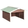 VIDAXL Garage De Tondeuse à Gazon 72x87x50 Cm Moka Et Blanc Sapin