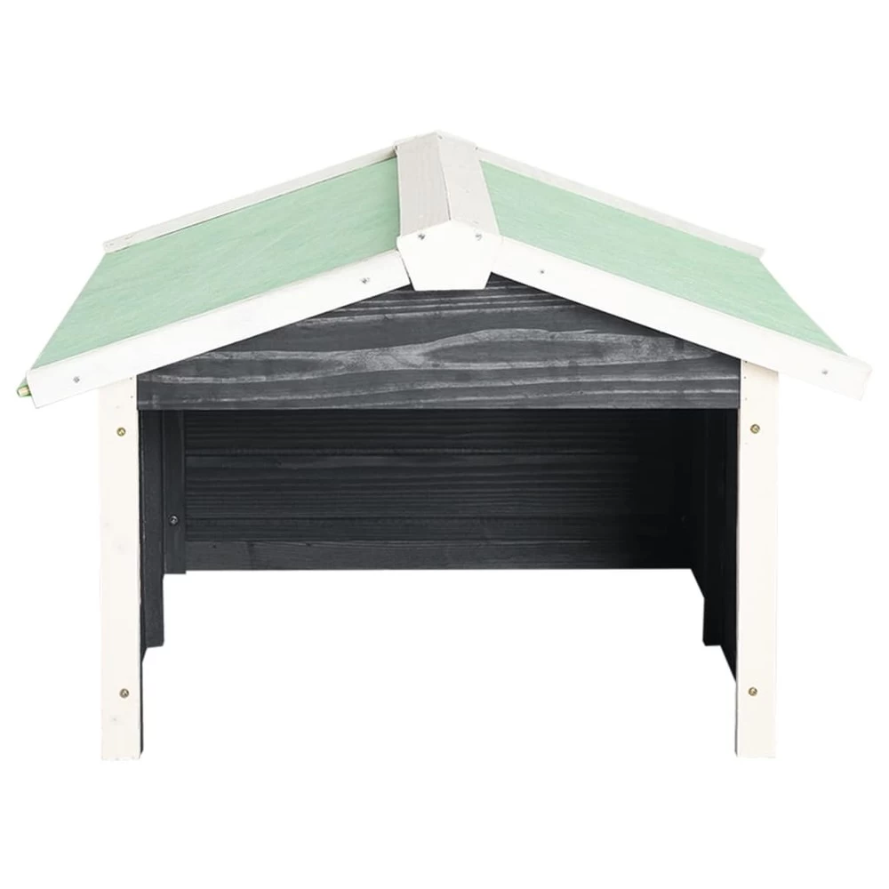 VIDAXL Garage De Tondeuse à Gazon 72x87x50 Cm Gris Et Blanc Sapin 4 VIDAXL Garage De Tondeuse à Gazon 72x87x50 Cm Gris Et Blanc Sapin – Image 4