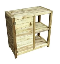 Table De Rempotage Avec étagères Et Porte - Essencia