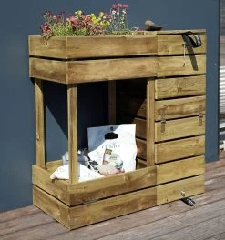 Composteur Bac à Fleurs 2 En 1 - Essencia - 80l -Jardin Plantes Magasin 64827641f2acf6.39357143