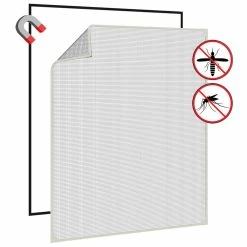 VIDAXL Moustiquaire Magnétique Pour Fenêtres Blanc 100x120 Cm 10 VIDAXL Moustiquaire Magnétique Pour Fenêtres Blanc 100x120 Cm -Jardin Plantes Magasin 648b4743a9e695.13625477