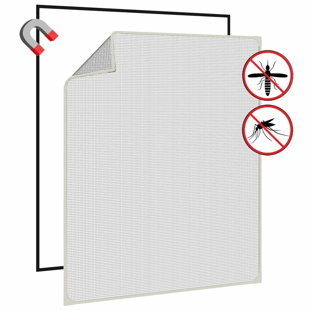 VIDAXL Moustiquaire Magnétique Pour Fenêtres Blanc 100x120 Cm 4 VIDAXL Moustiquaire Magnétique Pour Fenêtres Blanc 100x120 Cm – Image 4