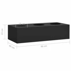VIDAXL Boîte à Fleurs De Bureau Anthracite 90x40x23 Cm Acier -Jardin Plantes Magasin 6498c6fe9cb223.76789189