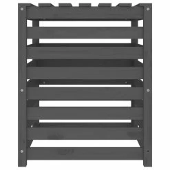 VIDAXL Composteur Gris 63,5x63,5x77,5 Cm Bois Massif De Pin -Jardin Plantes Magasin 6499e3c394d254.90358549