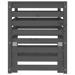 VIDAXL Composteur Gris 63,5x63,5x77,5 Cm Bois Massif De Pin -Jardin Plantes Magasin 6499e3c3983083.89717652