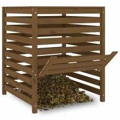 VIDAXL Composteur Marron Miel 82,5x82,5x99,5 Cm Bois Massif De Pin -Jardin Plantes Magasin 6499e3c46d3932.25125475