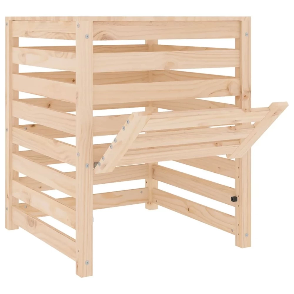 VIDAXL Composteur 63,5x63,5x77,5 Cm Bois Massif De Pin 6 VIDAXL Composteur 63,5x63,5x77,5 Cm Bois Massif De Pin – Image 6