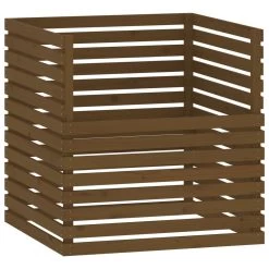 VIDAXL Composteur Marron Miel 100x100x102 Cm Bois Massif De Pin