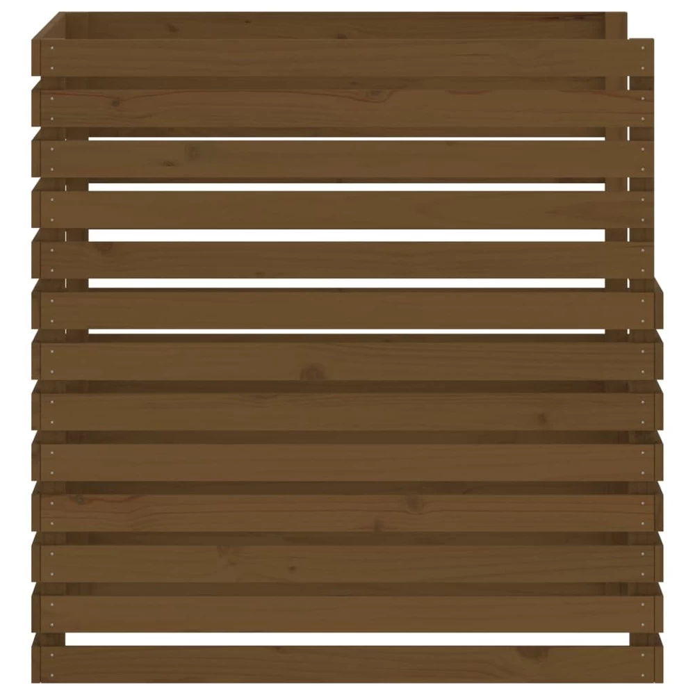 VIDAXL Composteur Marron Miel 100x100x102 Cm Bois Massif De Pin 6 VIDAXL Composteur Marron Miel 100x100x102 Cm Bois Massif De Pin – Image 6