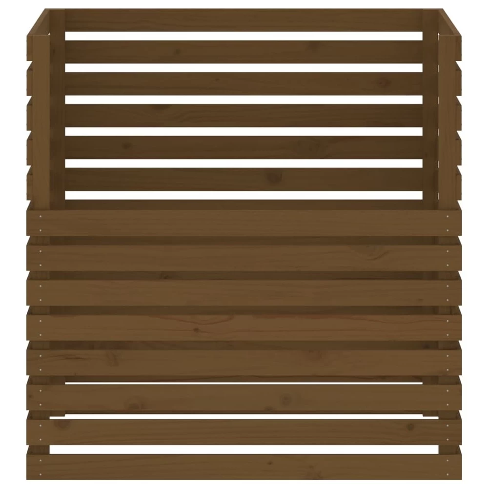 VIDAXL Composteur Marron Miel 100x100x102 Cm Bois Massif De Pin 5 VIDAXL Composteur Marron Miel 100x100x102 Cm Bois Massif De Pin – Image 5
