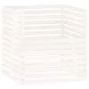 VIDAXL Composteur Blanc 100x100x102 Cm Bois Massif De Pin