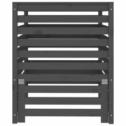 VIDAXL Composteur Gris 82,5x82,5x99,5 Cm Bois Massif De Pin -Jardin Plantes Magasin 6499e3c96cd528.21583998