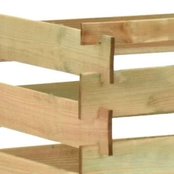VIDAXL Composteur De Jardin à Lattes 100x100x80cm Bois De Pin Imprégné -Jardin Plantes Magasin 6499e3ca516875.80483941
