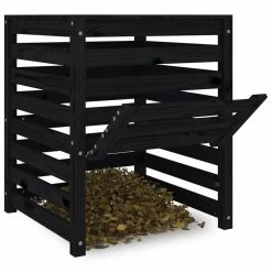 VIDAXL Composteur Noir 63,5x63,5x77,5 Cm Bois Massif De Pin -Jardin Plantes Magasin 6499e3cbc0c9f6.89132069